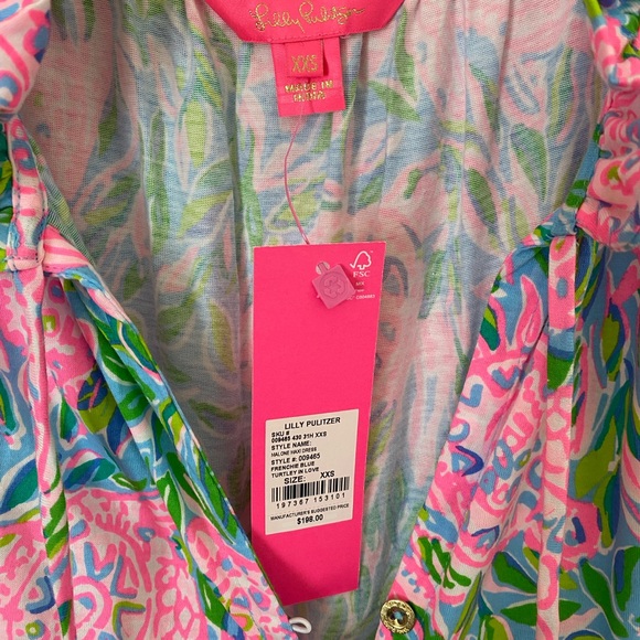 NWT. Lilly Pulitzer Malone Maxi Dress in Frenchie Blue Turtley in Love - Picture 4 of 8